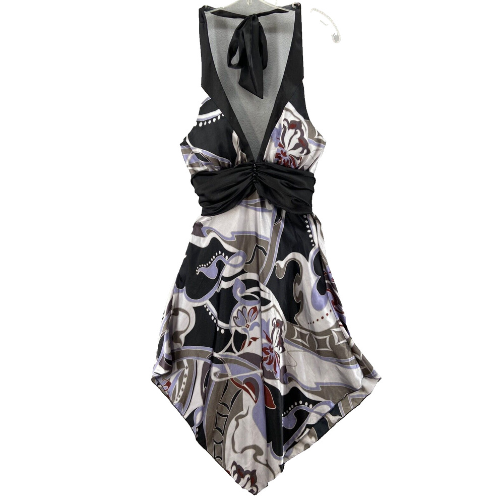 Alyn Paige New York Dress Womens 11 12 Brown Halter Satin‎ Sweetheart Fairy Goth